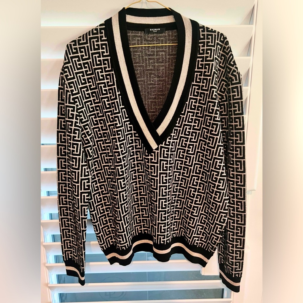 Authentic Balmain V-Neck Sweater